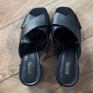Michael Kors Elegant Black Crossover Mules